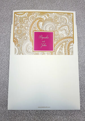 wedding invitation cards designs pakistani Magenta Pink