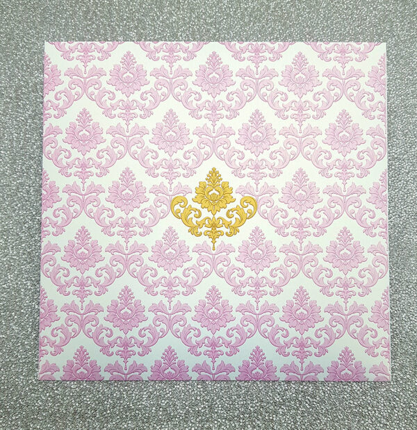 indian marriage wedding cards in blush pink