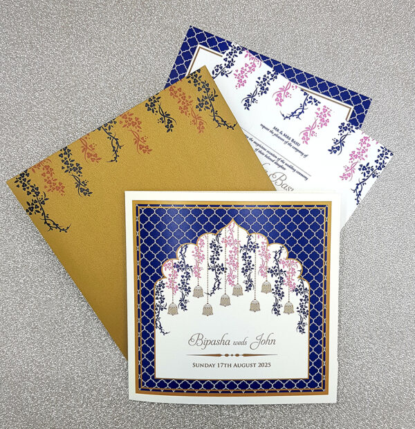 Mughal Style Luxurious muslim wedding invitation cards