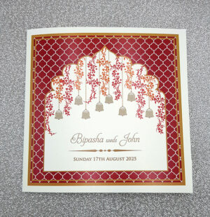 Geometric Asian Design Indian wedding invitation cards