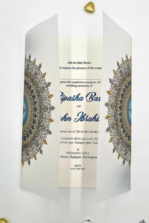 wedding vellum paper printed invitation wrap
