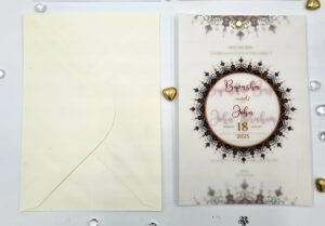 Circular Arabesque Mandala Design Vellum Invitation