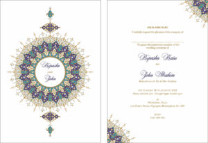 Arabesque Design Translucent Invitation