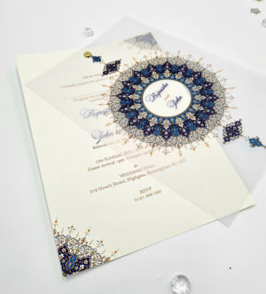 Mandala Design Vellum Asian Wedding Invitation