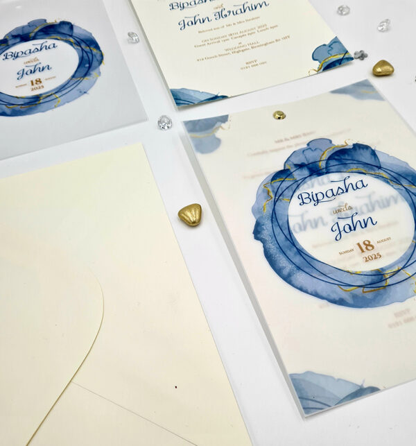 layered translucent vellum paper for invitations