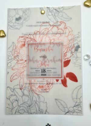 vellum wedding paper overlay invitation