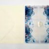 blue marble vellum paper wedding invitations