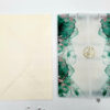 Grean wedding invitations on vellum paper
