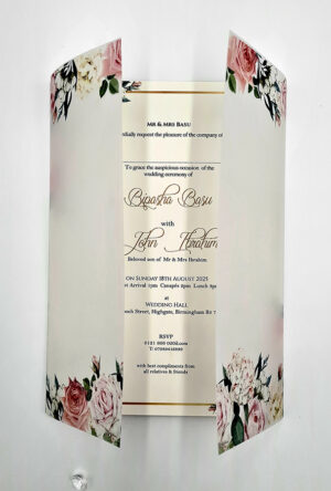floral wall vellum invitation printing