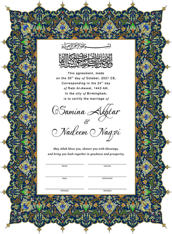 register marriage muslim certificate
