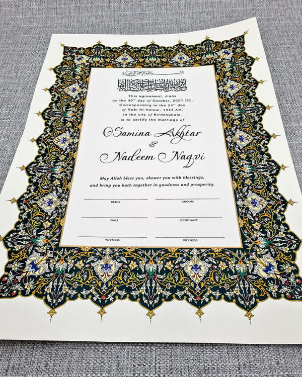 online nikah nama in green