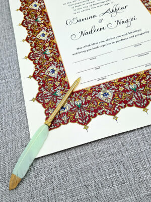 Islamic certificate of marriage custom made
