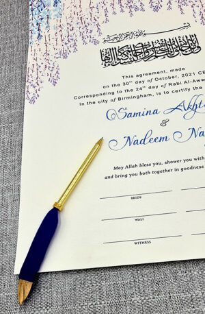 nikah marriage certificate custom made