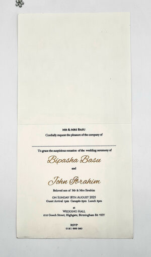 Card insert text matter for wedding invitations