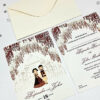 South Asian Couple Caricature wedding invitation cards online