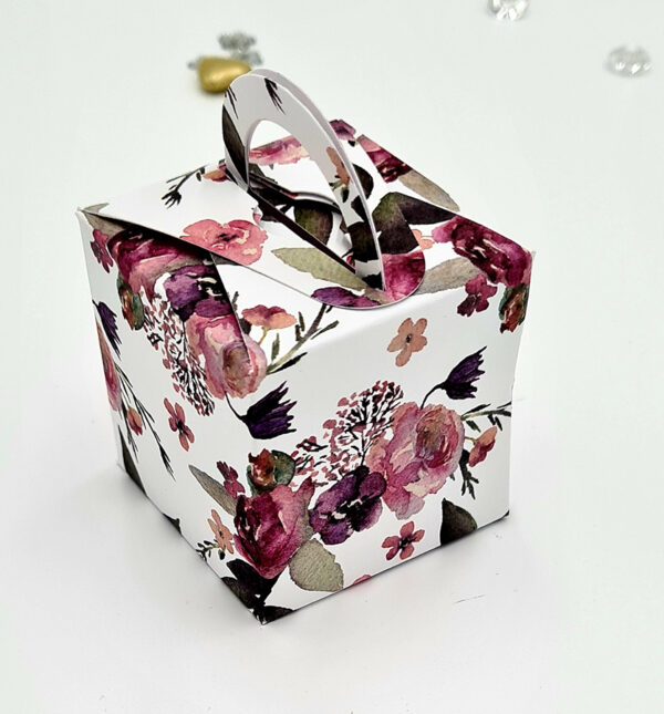 wedding favour sweets boxes with flower print