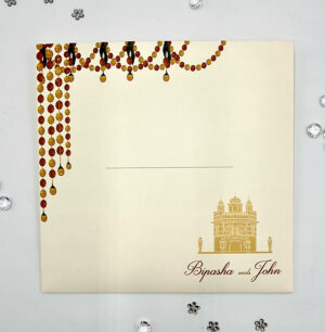Sikh Golden Temple Indian Punjabi wedding invitation
