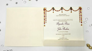 Sikh wedding invitation card with pocket