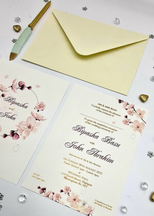ABC 1079 Floral A5 Double Sided Invitation-7115