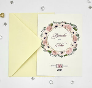 ABC 1080 Floral A5 Double Sided Invitation-7134