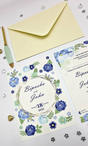 ABC 1131 Floral A5 Double Sided Invitation-7130