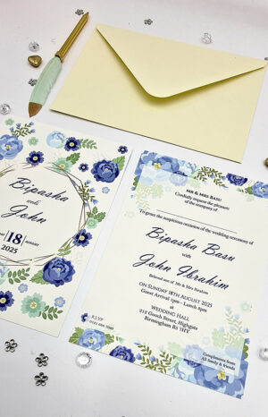 ABC 1131 Floral A5 Double Sided Invitation-7131