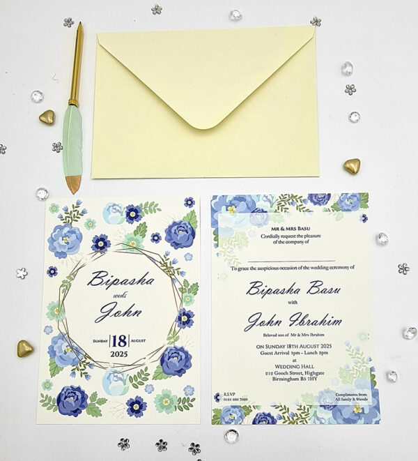 ABC 1131 Floral A5 Double Sided Invitation-0