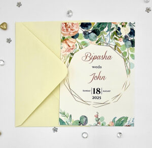 ABC 1132 Floral A5 Double Sided Invitation-7136
