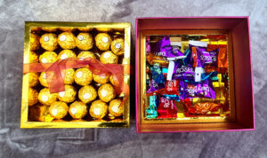 Personalised Box, Velvet Invitation Invitation with space for Sweets & Mithai 1402-7148