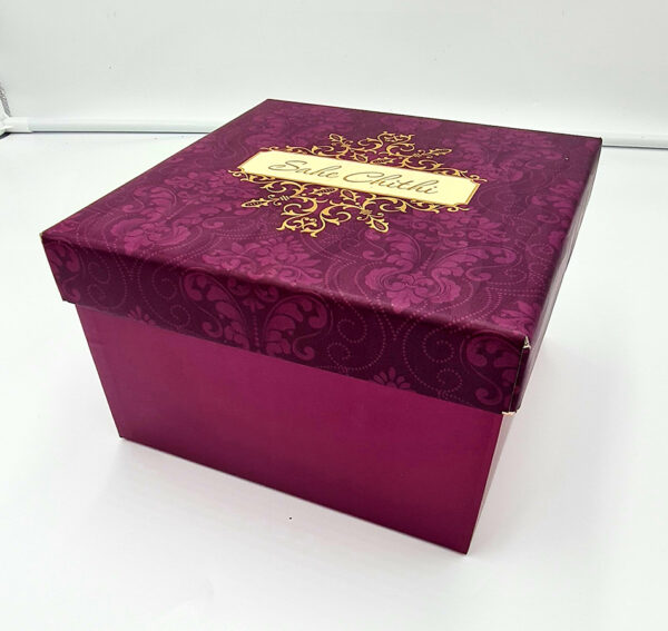 Personalised Box, Velvet Invitation Invitation with space for Sweets & Mithai 1402-7156