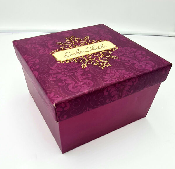 Personalised Box, Velvet Invitation Invitation with space for Sweets & Mithai 1402-7157