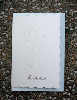 Blue floral Invitation card Cheap wedding invitations