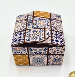 Morrocan printed table favour boxes