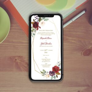 Floral Paperless Digital Invitation 1101-0