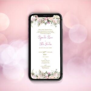 Floral Paperless Digital Invitation 1081-0