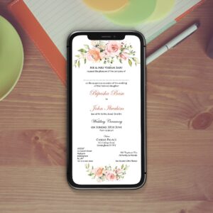 Floral Paperless Digital Invitation 1105-0