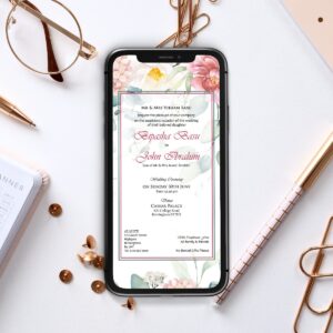 Floral Paperless Digital Invitation 1137-0