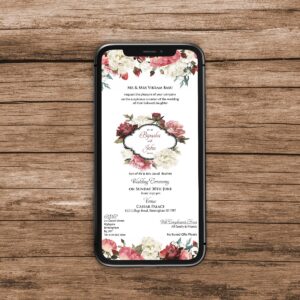 Floral Paperless Digital Invitation 877-0