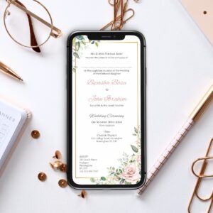 Floral Paperless Digital Invitation 891-0