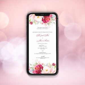Floral Paperless Digital Invitation 996-0