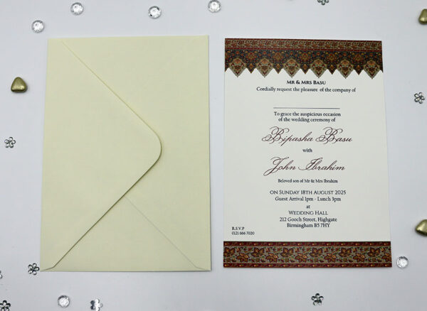 ABC 1135 Moroccan print A5 Invitation-7353