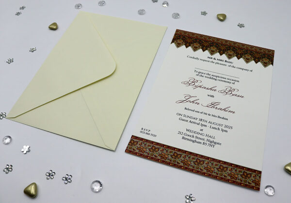 ABC 1135 Moroccan print A5 Invitation-7354