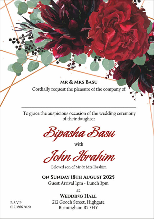 ABC 1145 Floral A5 Invitation-0