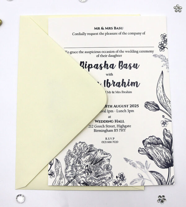 ABC 1146 Floral A5 Invitation-7389