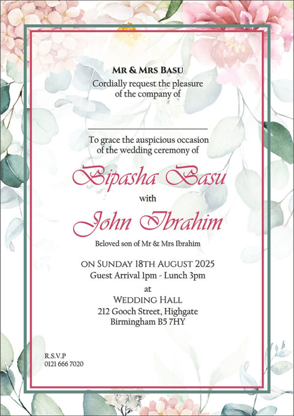 ABC 1137 Floral A5 Invitation-0