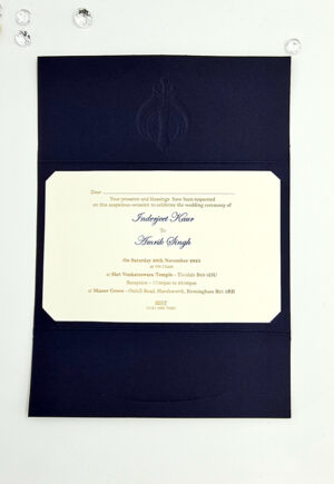BGL S Blue Midnight blue Sikh paisley invitation-7505