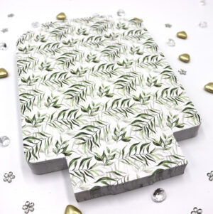 Green Leaf Print RCT 402 Printed Square Favour Box-0