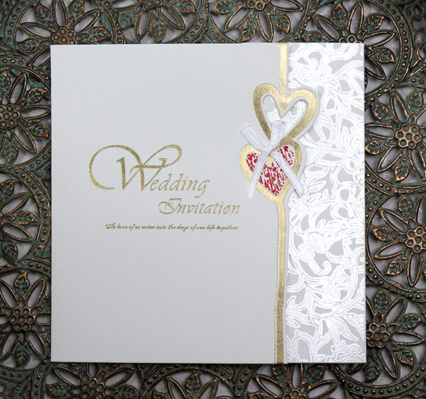 Cherish 2018W Isabelle natural white hearts and bow Invitation-7717