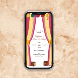 Paperless Digital Mehndi/ Dholki / Sangeet Invitation 323-0