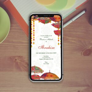 Paperless Digital Mehndi/ Dholki / Sangeet Invitation 326-0